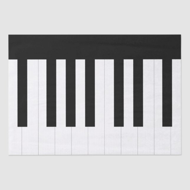 Music Lover Musical Instrument Piano Keyboard Tissue Paper (Front)