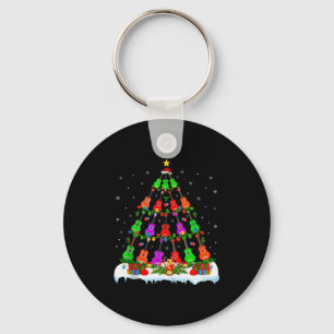Music Lover Musical Ukulele Guitar Christmas Tree  Key Ring