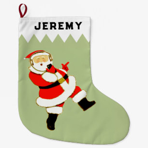 music-lover personalised holiday gift large christmas stocking