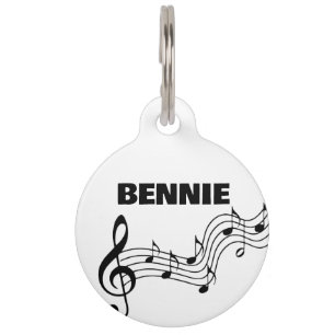 Music Lover Round Pet Tag