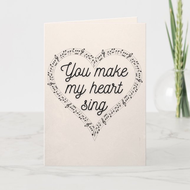 Music Lover Valentine Card (Front)