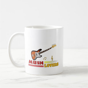 Music Lovers Bass Word Art Design Coffee Mug