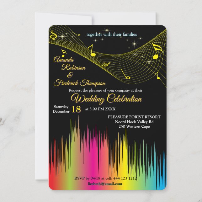 Music Lovers Celebration Themes Invitation (Front)