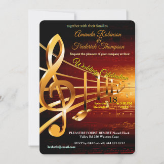 Music Lovers Celebration Themes Invitation