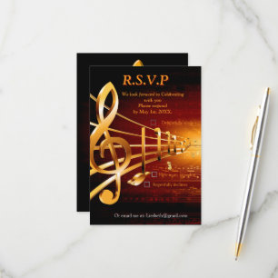 Music Lovers Celebration Themes RSVP Card
