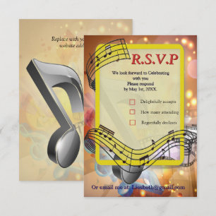 Music Lovers Celebration Themes RSVP Card