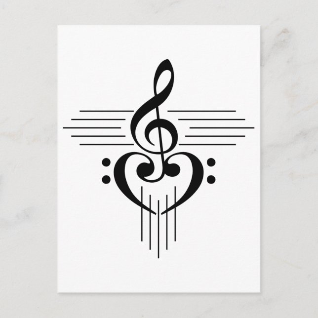 Music Lovers Custom Symbol Products Postcard (Front)