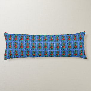 Music lovers musical notation joyful design blue   body cushion