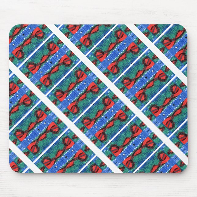 Music lovers musical notation joyful design blue   mouse mat (Front)
