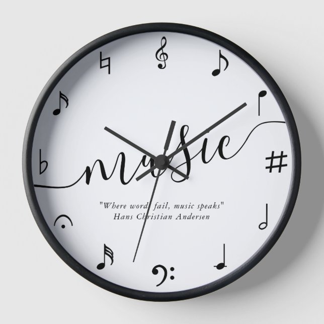 Music Lovers Personalised Clock (Front)