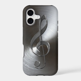 Music-lover's Silver Treble Clef iPhone 5 Case