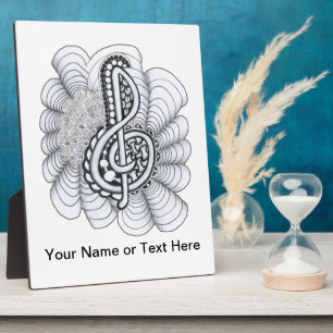 Music Lovers Treble Clef Design Plaque