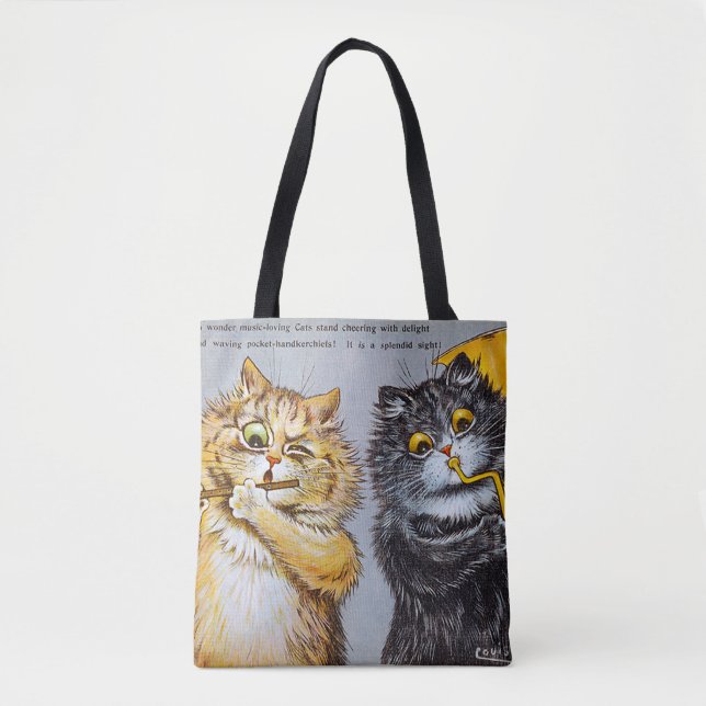 Music Loving Cats, Louis Wain Tote Bag (Front)