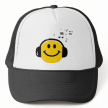 Music Loving Happy Face with Headphones