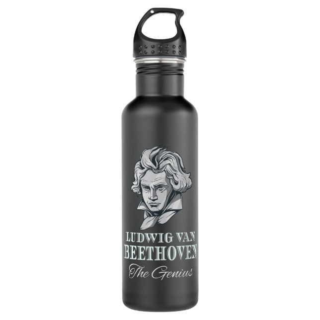 Music - Ludwig Van Beethoven The Genius 710 Ml Water Bottle (Front)