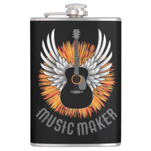 Music Maker (guitar player) Hip Flask