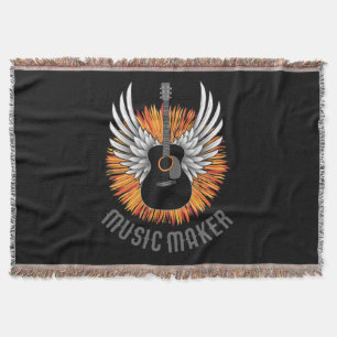 Music Maker (guitar player) Throw Blanket