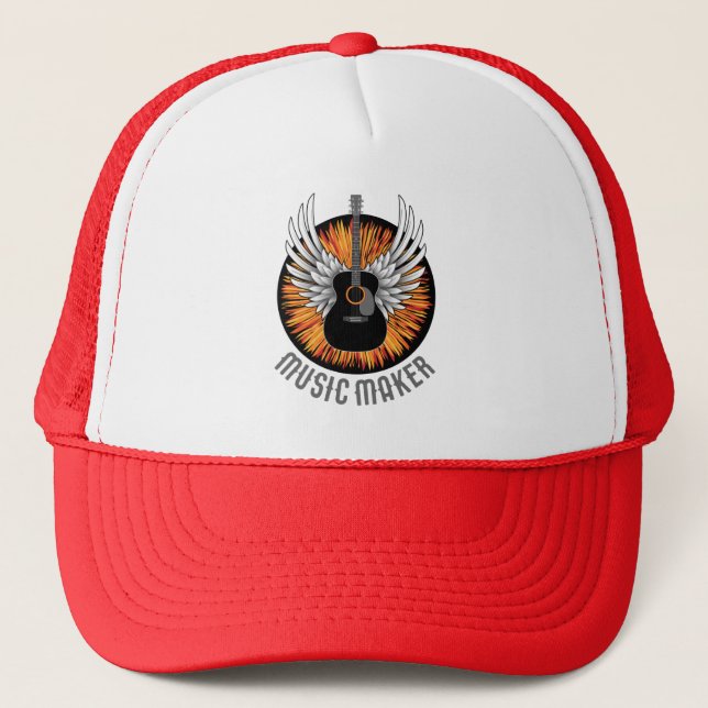 Music Maker (guitar player) Trucker Hat (Front)