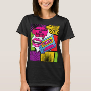 Music Makes Me Happy Graphic T-Shirt