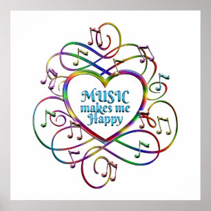 Music Makes Me Happy Poster