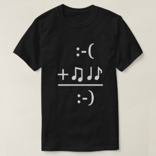 Music Makes Me Happy Text Shirt