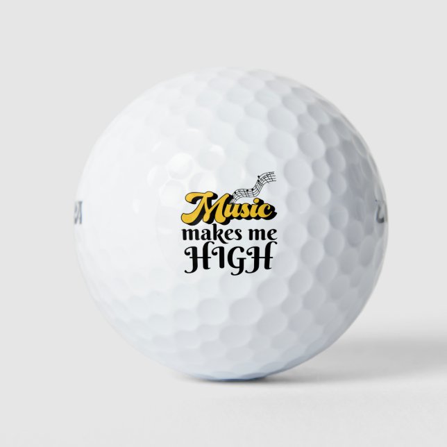 Music Makes Me High Golf Balls (Front)