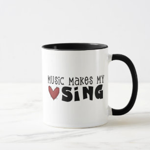 Music Makes My Heart Sing Tshirts and Gifts Mug