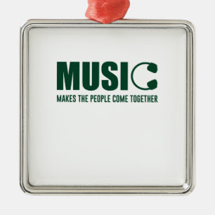 Music Makes The People Come Together Metal Tree Decoration