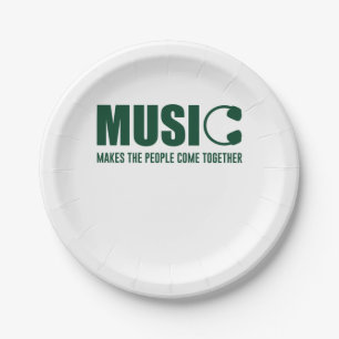 Music Makes The People Come Together Paper Plate