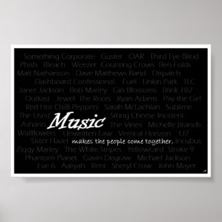 Music makes the people come together poster