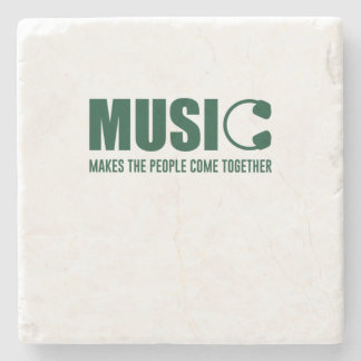 Music Makes The People Come Together Stone Coaster