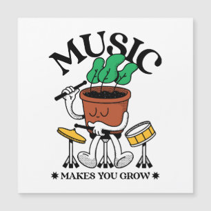 Music Makes You Grow Plant Drummer
