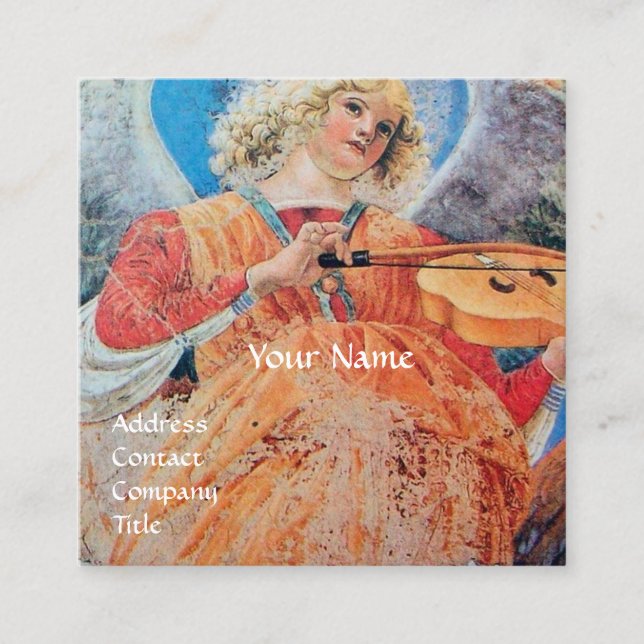 MUSIC MAKING ANGEL SQUARE BUSINESS CARD (Front)