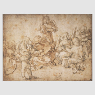 Music Making Angels by Albrecht Durer Tissue Paper