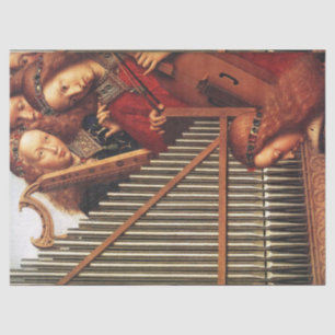 MUSIC MAKING ANGELS Christmas Greetings Tissue Paper