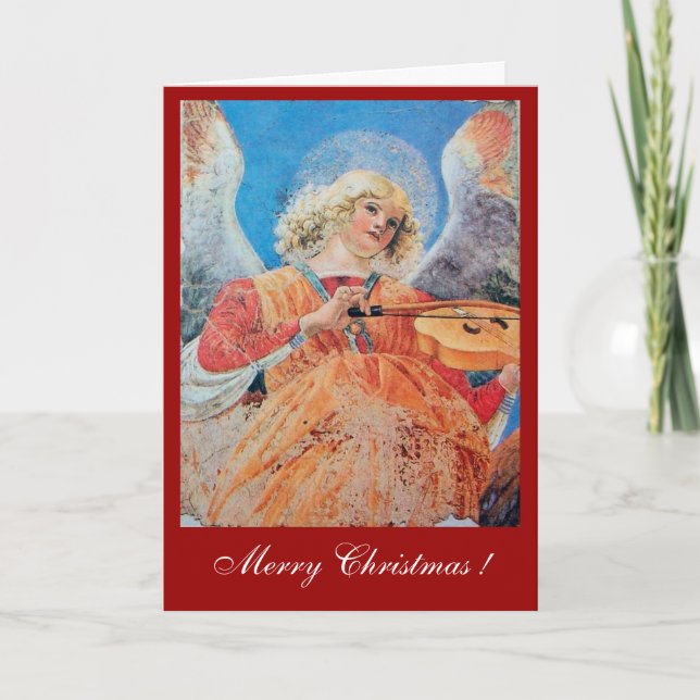 MUSIC MAKING CHRISTMAS ANGEL HOLIDAY CARD (Front)