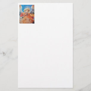 MUSIC MAKING CHRISTMAS ANGEL White Stationery