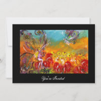 MUSIC MAKING FLOWER FAIRY Red Black Fantasy Invite