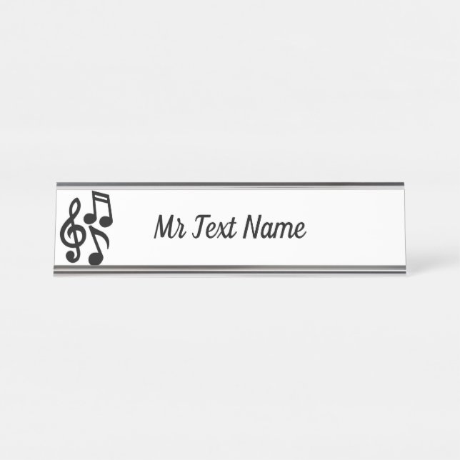 Music Man Desk Name Plate (Front)