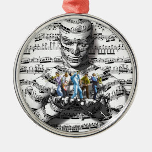 Music Man Metal Tree Decoration
