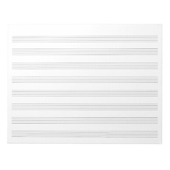 Music Manuscript Paper for Students & Musicians Notepad (Front)