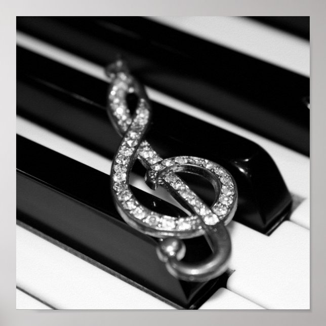 Music & Me - Piano G-clef Poster (Front)
