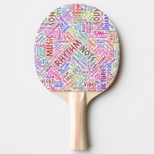 Music Melody Orchestre Silhouette Form Text Ping Pong Paddle