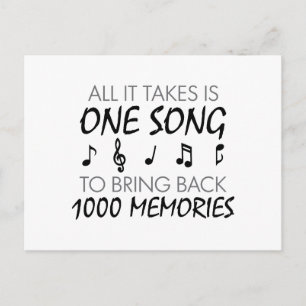 Music Memories Postcard