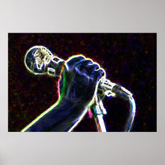 music microphone singer poster