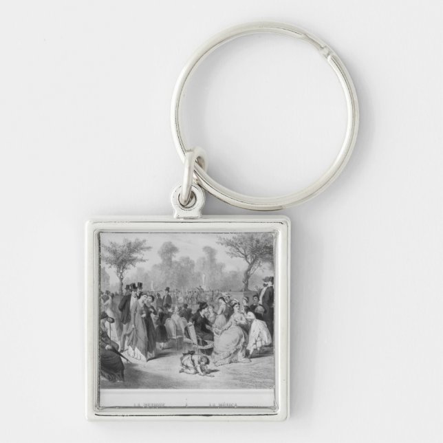 Music, military concert in a public garden key ring (Front)