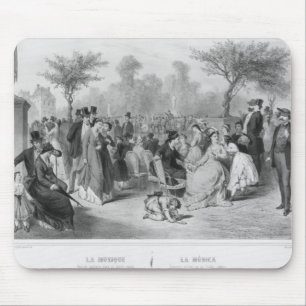 Music, military concert in a public garden mouse mat