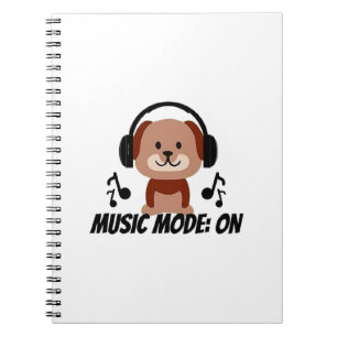 Music Mode ON � Chill Dog Cartoon Vibes Notebook