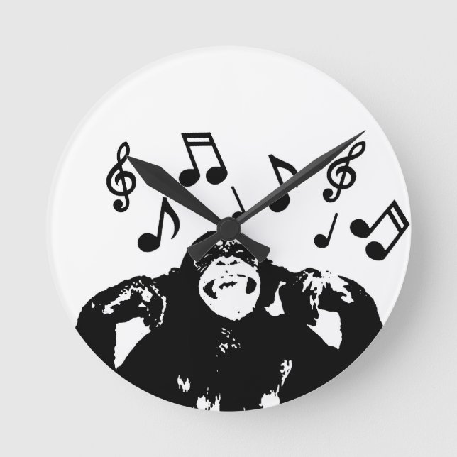 music monkeymonkey round clock (Front)