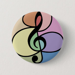 Music Mosaic 6 Cm Round Badge